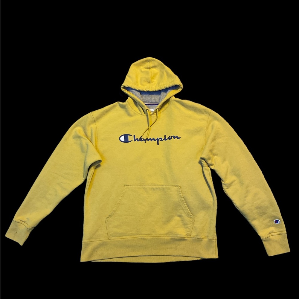 Yellow Champion Hoodie (Size: Large)
